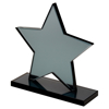 Smoked Black Glass Star Plaque (10mm Thick) - 5.25in (133mm)