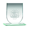 Jade Glass Shield Plaque (6mm Thick) - 3.75in (95mm)