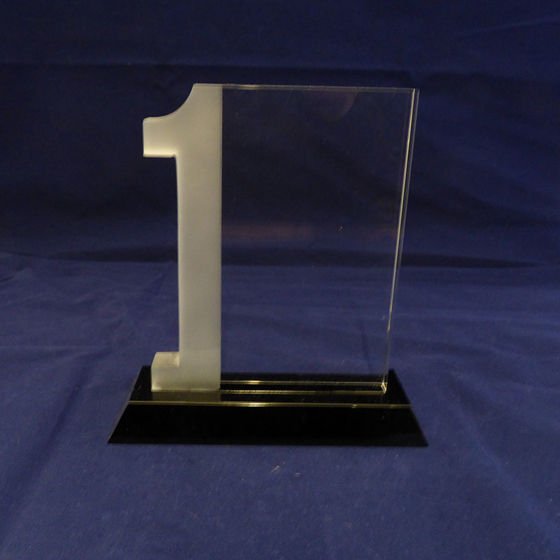 Number 1 Glass Award. 170mm