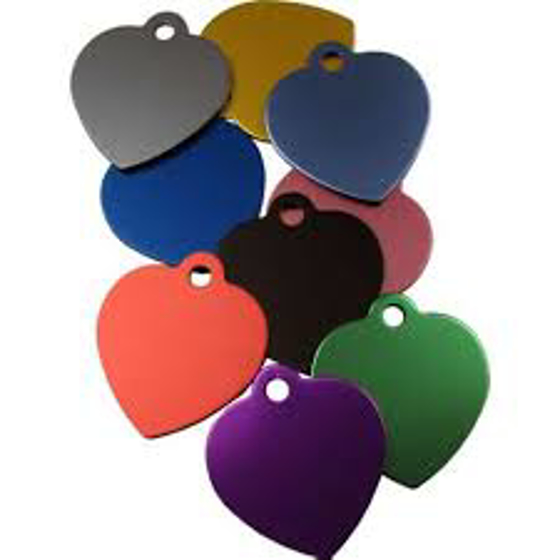 Pet Tag Heart with Tab 19 mm