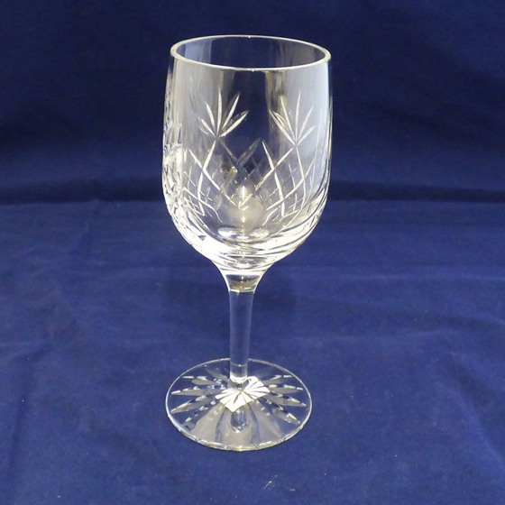Glass Cut Panel Wine Glass / Goblet. 170mm