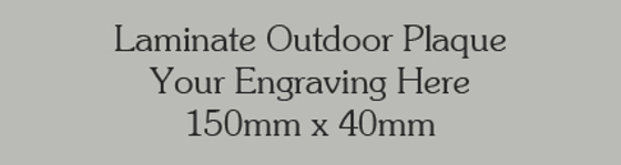 Silver Colour Outdoor Laminate Plaque 150mm x 40mm