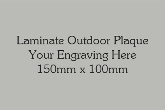 Silver Colour Outdoor Laminate Plaque 150mm x 100mm