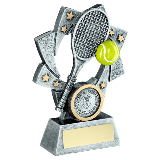 PEW/GOLD/YELLOW TENNIS STAR SPIRAL WITH PLATE (1in CENTRE) - 4.25in 108MM