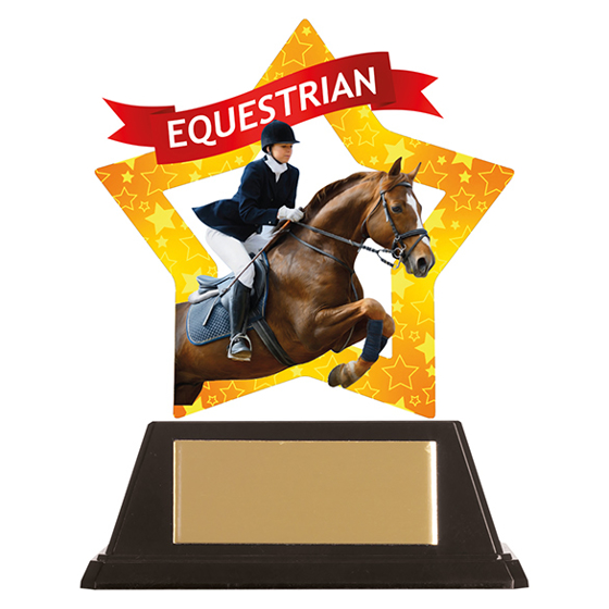 Mini-Star Equestrian Acrylic Plaque 100mm