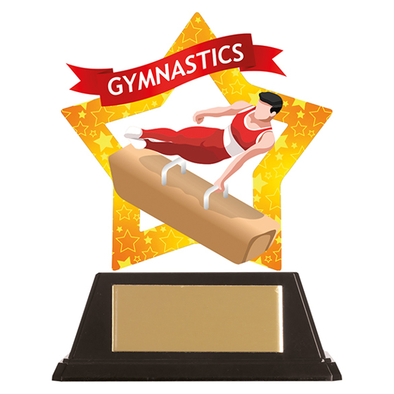 Mini-Star Gymnastics Acrylic Plaque Male 100mm