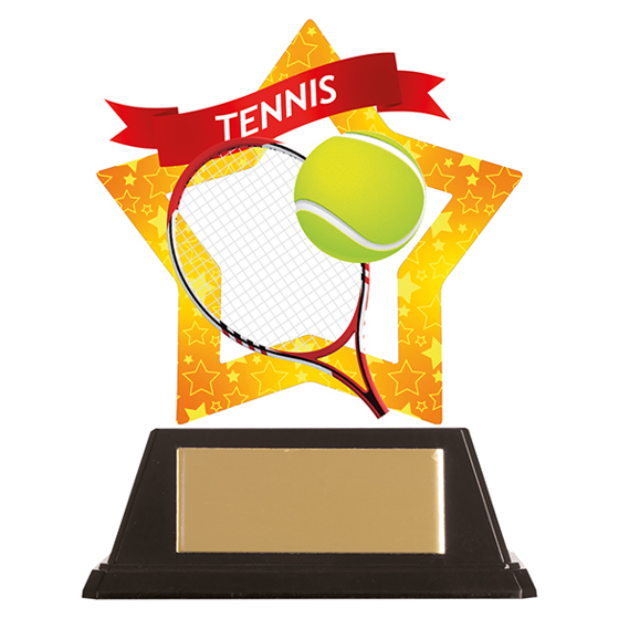 Mini-Star Tennis Acrylic Plaque 100mm