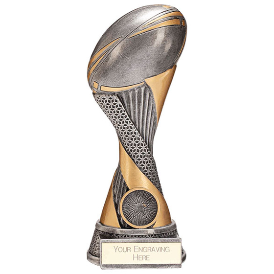 Revolution Rugby Resin Award Silver 200mm