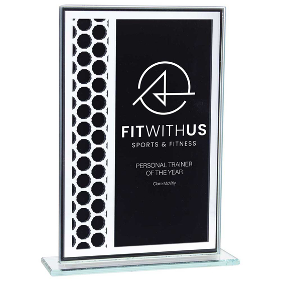 Picture of Titanium Mirrored Glass Award Black 160mm