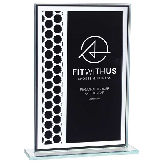 Picture of Titanium Mirrored Glass Award Black 180mm