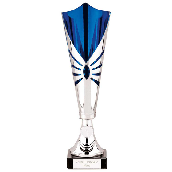 Picture of Trident Laser Cup Silver & Blue 325mm