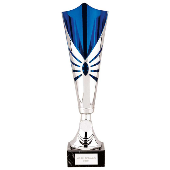 Picture of Trident Laser Cup Silver & Blue 360mm