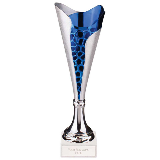 Picture of Utopia Classic Cup Silver & Blue 325mm