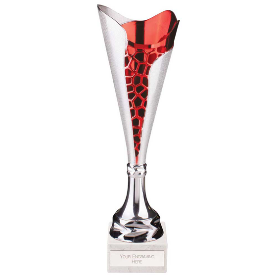 Picture of Utopia Classic Cup Silver & Red 345mm