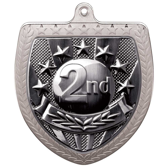 Picture of Cobra 2nd Place Shield Medal Silver 75mm