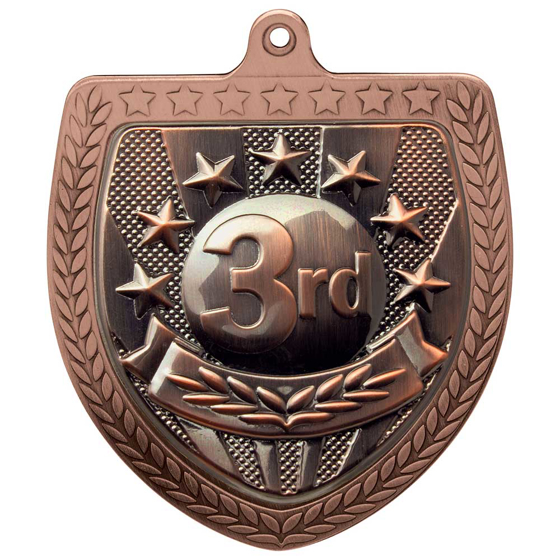 Picture of Cobra 3rd Place Shield Medal Bronze 75mm
