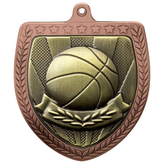 Picture of Cobra Basketball Shield Medal Bronze 75mm