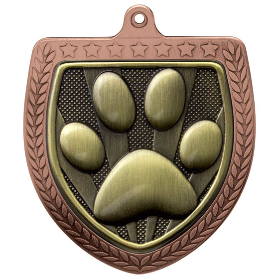 Picture of Cobra Dog Obedience Shield Medal Bronze 75mm