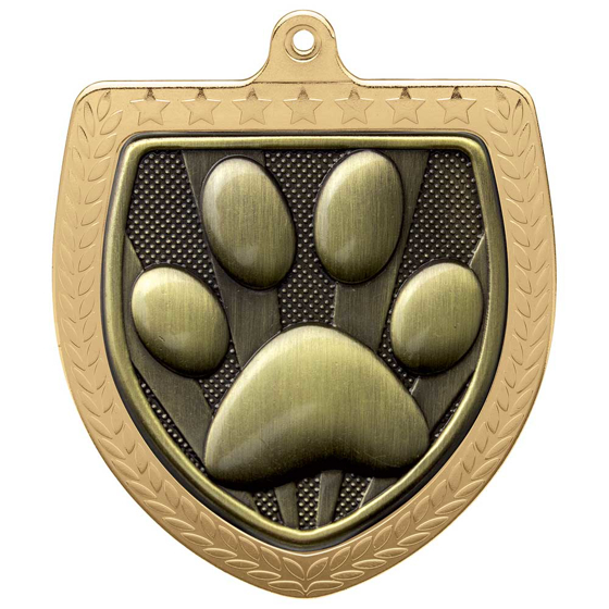 Picture of Cobra Dog Obedience Shield Medal Gold 75mm
