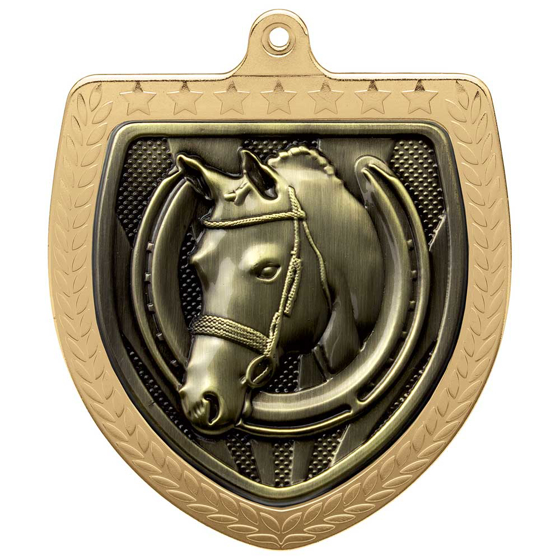 Picture of Cobra Equestrian Shield Medal Gold 75mm
