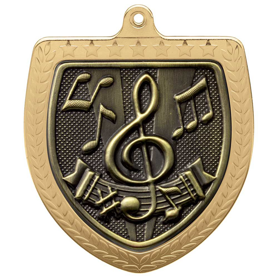 Picture of Cobra Music Shield Medal Gold 75mm