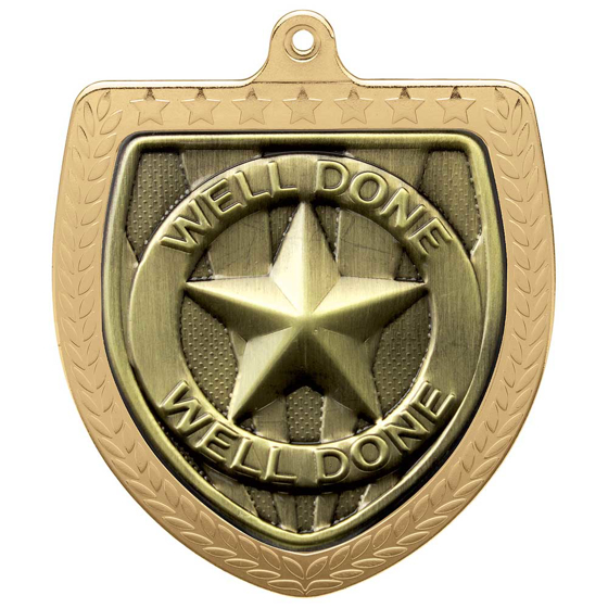 Picture of Cobra Well Done Shield Medal Gold 75mm