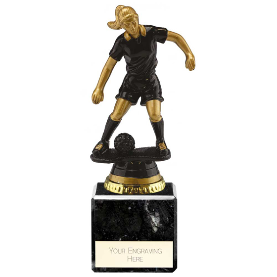 Picture of Cyclone Football Player Female Black & Gold 180mm