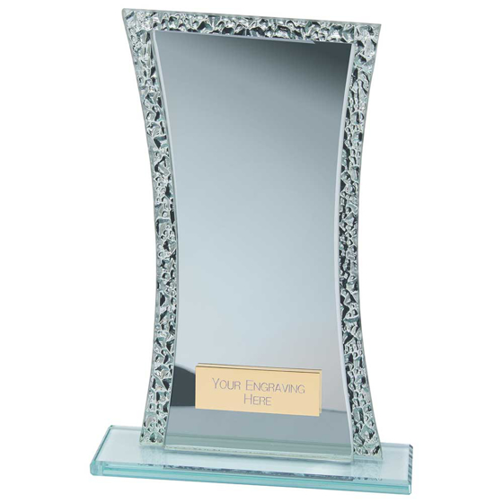Picture of Eternal Glass Award Blue & Cracked Silver 165mm