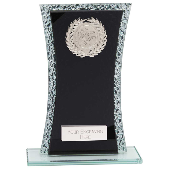 Picture of Eternal Multisport Glass Award Black & Cracked Silver 200mm
