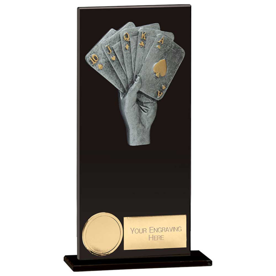 Picture of Euphoria Hero Cards Poker Glass Award Jet Black 180mm