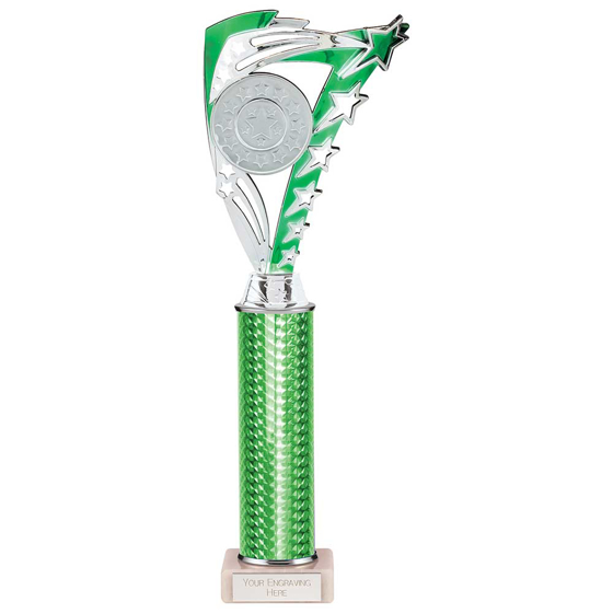 Picture of Frenzy Multisport Tube Trophy Silver & Green 340mm