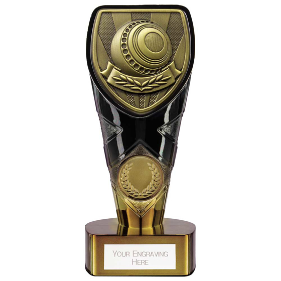 Picture of Fusion Cobra Lawn Bowls Award Black & Gold 150mm