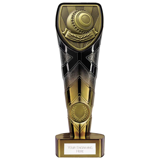 Picture of Fusion Cobra Lawn Bowls Award Black & Gold 200mm