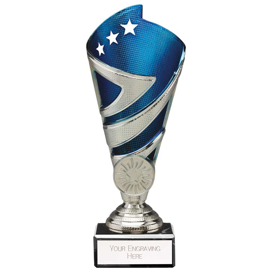 Picture of Hurricane Multisport Plastic Cup Silver & Blue 170mm