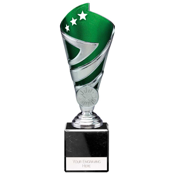 Picture of Hurricane Multisport Plastic Cup Silver & Green 195mm