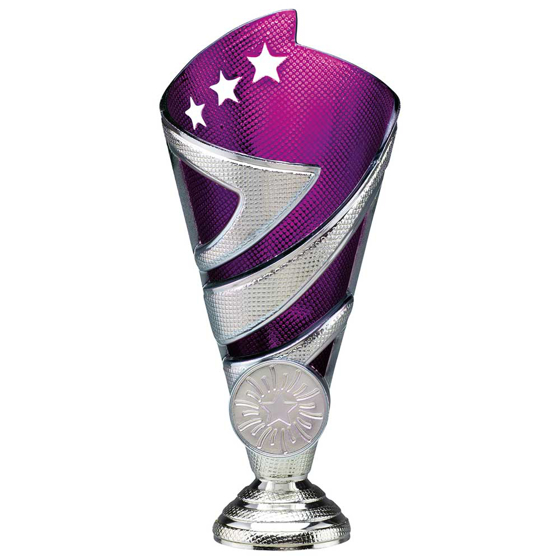 Picture of Hurricane Multisport Plastic Cup Silver & Purple 170mm