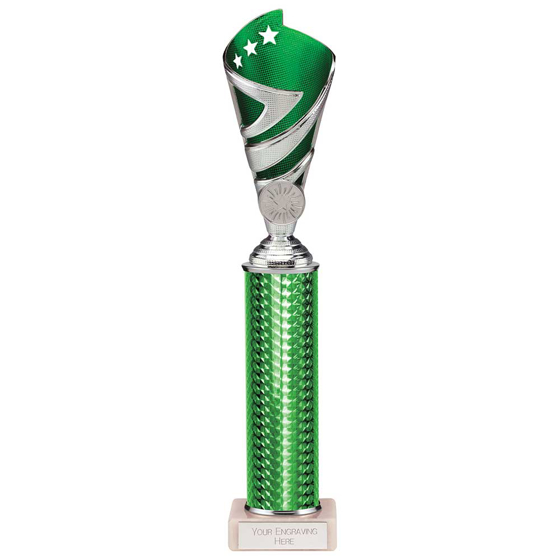 Picture of Hurricane Multisport Plastic Tube Cup Silver & Green 320mm