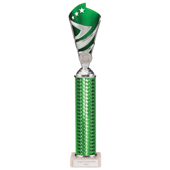 Picture of Hurricane Multisport Plastic Tube Cup Silver & Green 350mm