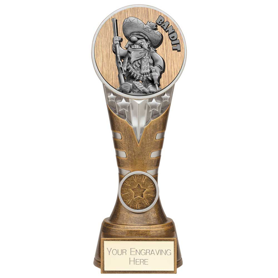 Picture of Ikon Goof Balls Bandit Award Antique Silver & Gold 200mm