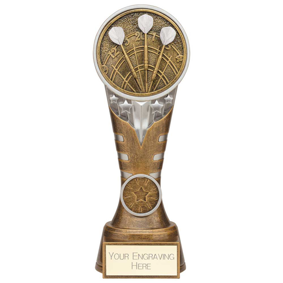 Picture of Ikon Tower Darts Award Antique Silver & Gold 200mm