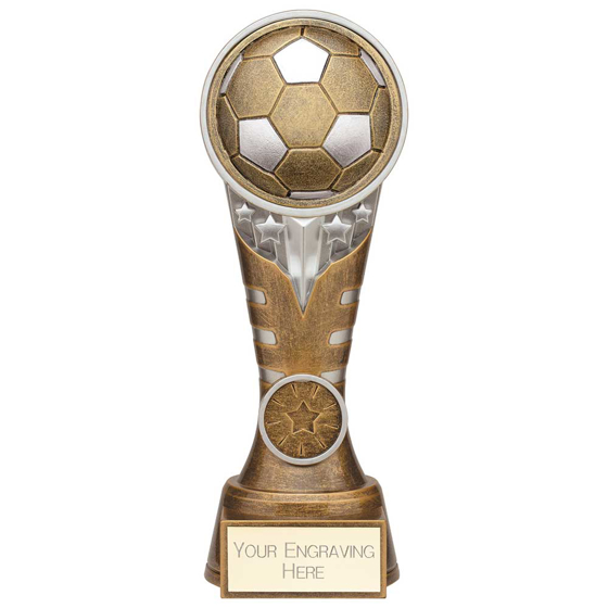 Picture of Ikon Tower Football Award Antique Silver & Gold 200mm