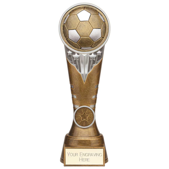 Picture of Ikon Tower Football Award Antique Silver & Gold 225mm