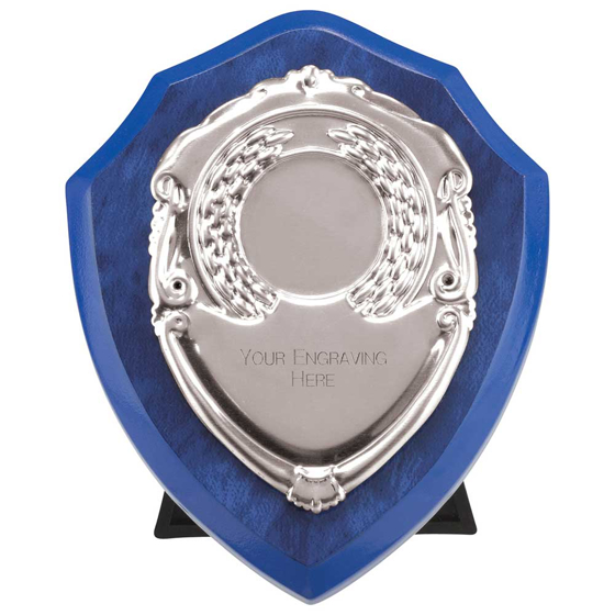 Picture of Reward Shield & Front Azure Blue & Silver 100mm