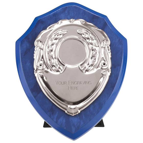 Picture of Reward Shield & Front Azure Blue & Silver 125mm