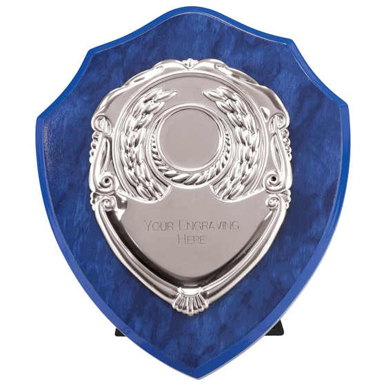 Picture of Reward Shield & Front Azure Blue & Silver 150mm
