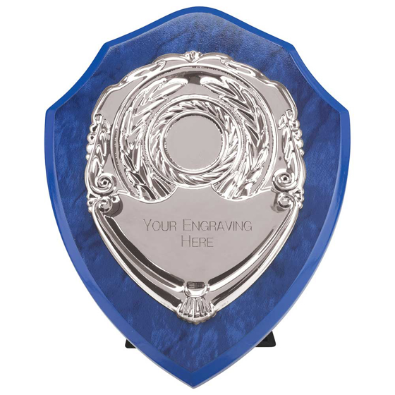 Picture of Reward Shield & Front Azure Blue & Silver 175mm