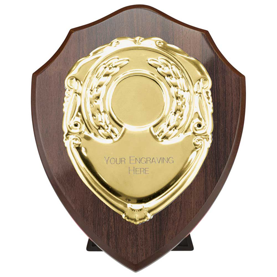Picture of Reward Shield & Front Cracked Cherry & Gold 125mm
