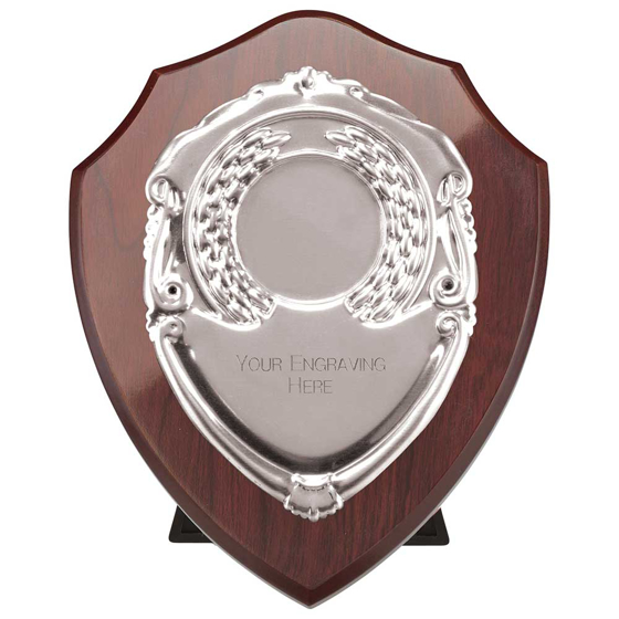 Picture of Reward Shield & Front Mahogany & Silver 100mm