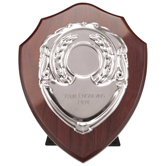 Picture of Reward Shield & Front Mahogany & Silver 125mm