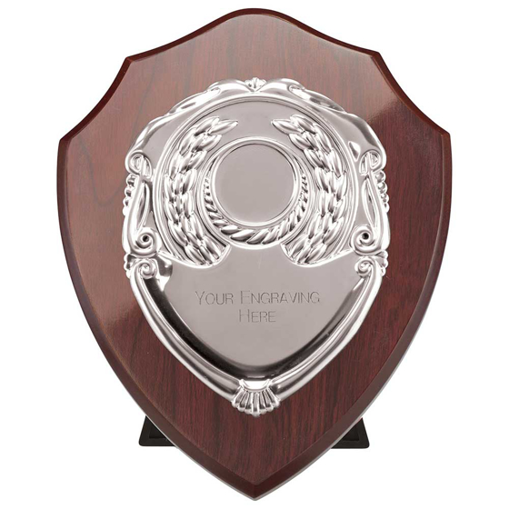 Picture of Reward Shield & Front Mahogany & Silver 150mm